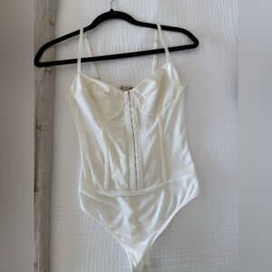 Free People Cream Shapewear Bodysuit
